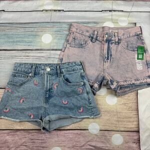 GAP Kids Girls Jean Shorts Rainbow Acid Wash 12